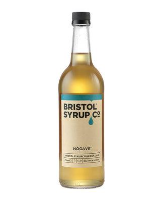 Bottle of Bristol Syrup Co. No.27 Nogave agave-alternative syrup in a 750ml glass bottle for cocktails and coffee